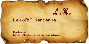 Laukó Marianna névjegykártya