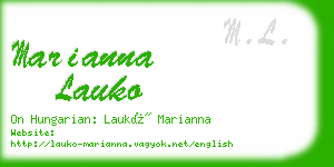 marianna lauko business card